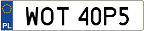 Trailer License Plate